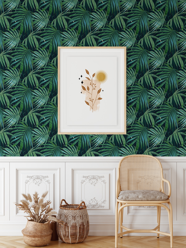 Hello Sticky - Shop - Peel &Amp;Amp; Stick Removable Wallpaper - Urban Jungle Wallpaper - Whispering Palms - Main View