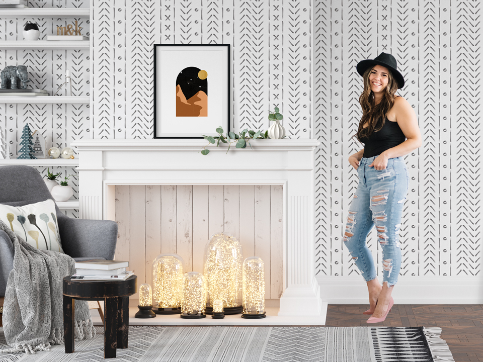 Hello Sticky - Home - Peel & Stick Removable Wallpaper - Slider 1 - Living Room View